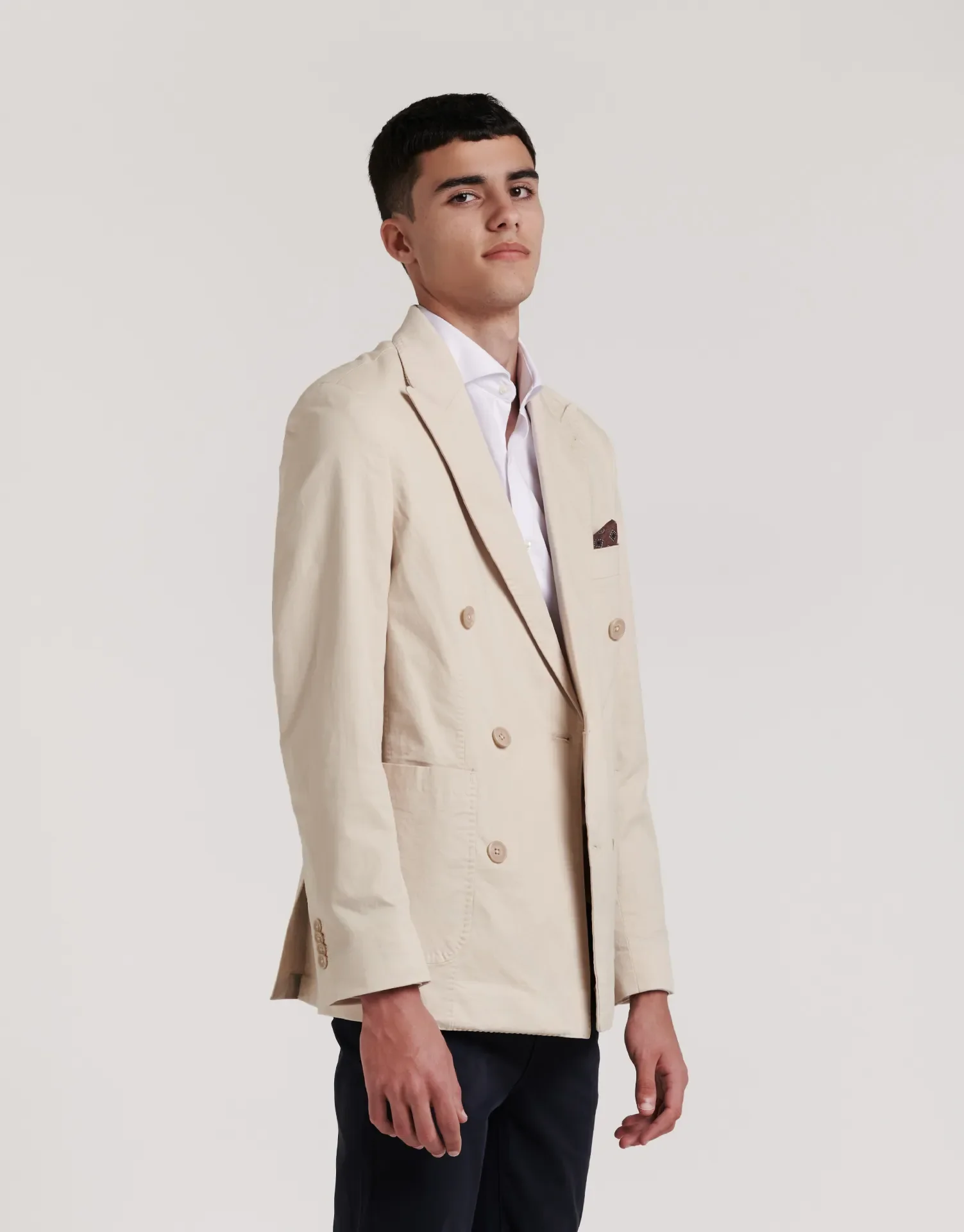 BLAZER CRUZADA LISA ALGODON - Image 4