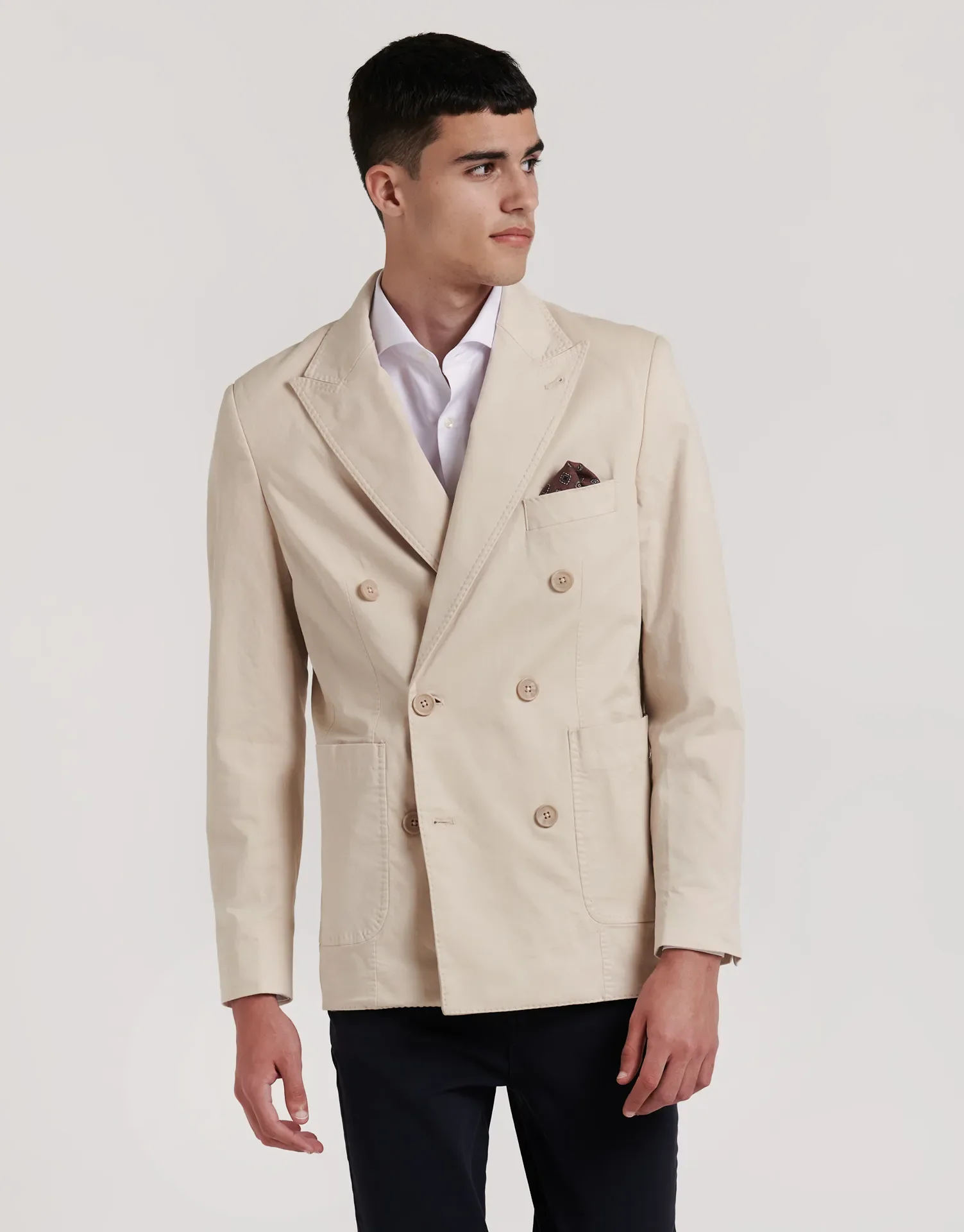 BLAZER CRUZADA LISA ALGODON - Image 5