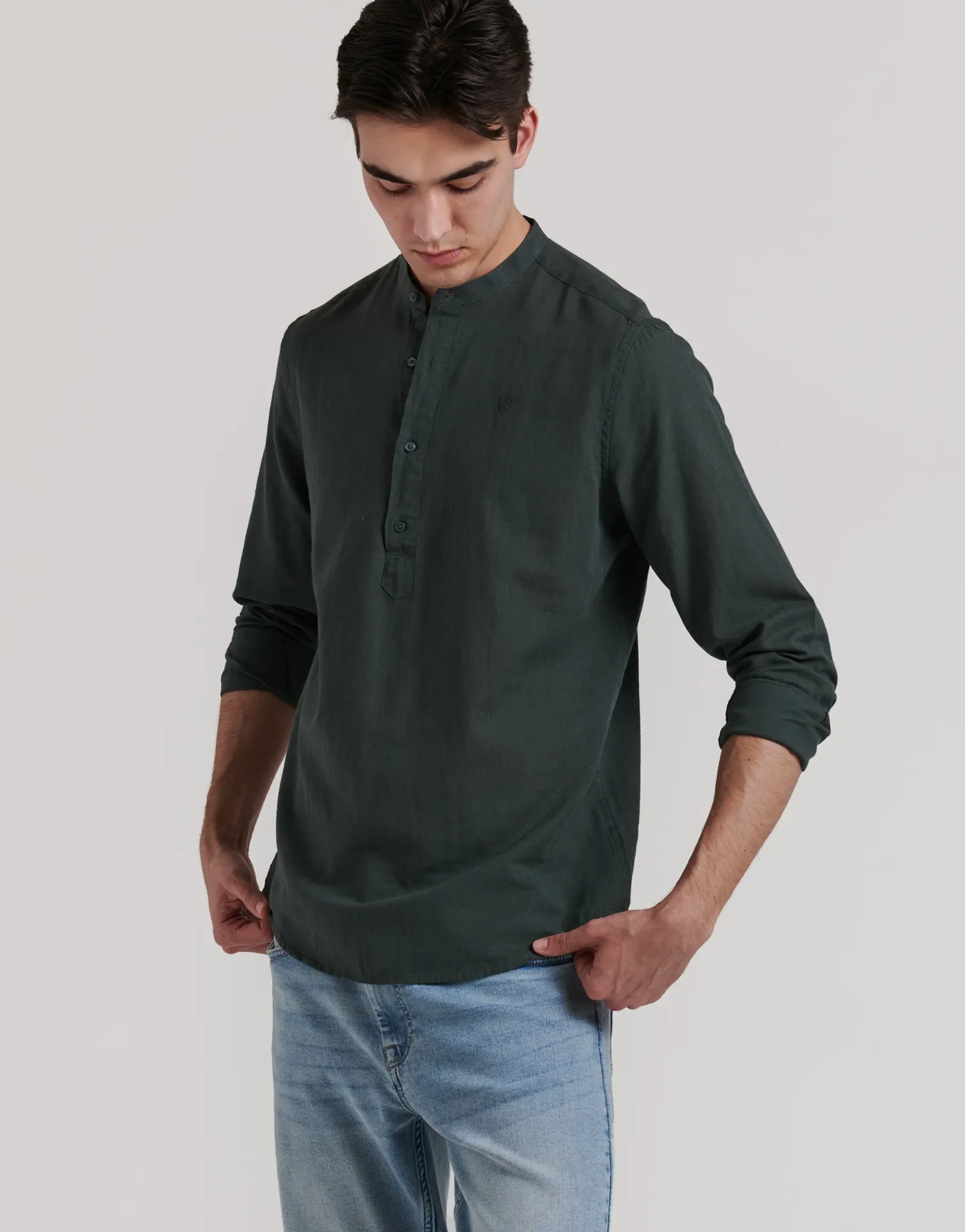CAMISA ML POLERA LINO CUELLO MAO - Image 2