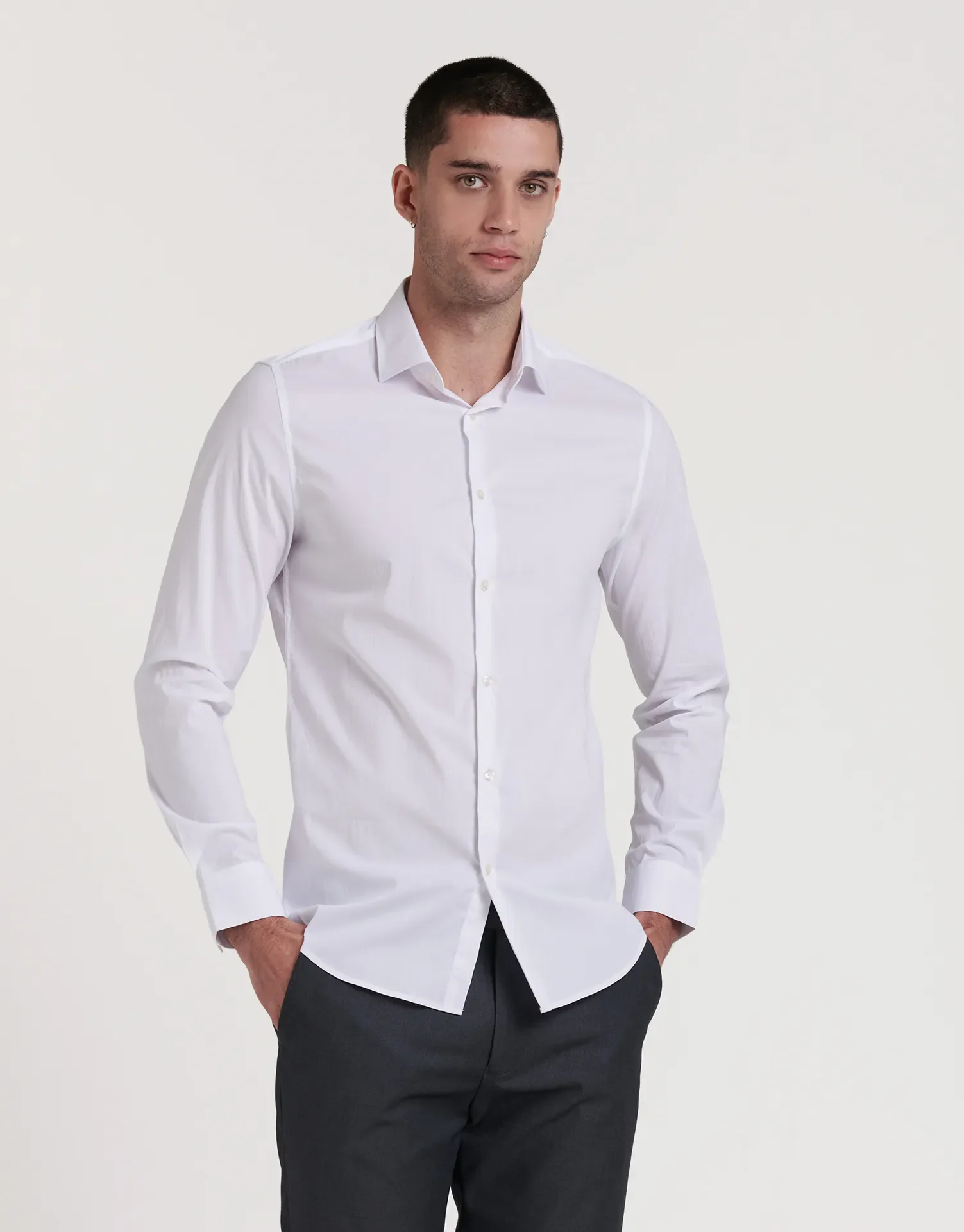 CAMISA VESTIR ELASTICA CUELLO ITALIANO SLIM FIT - Image 15