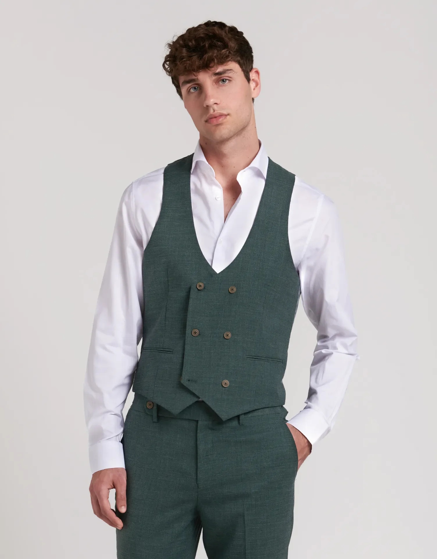 CHALECO TRAJE CRUZADO MEZCLILLA - Image 17