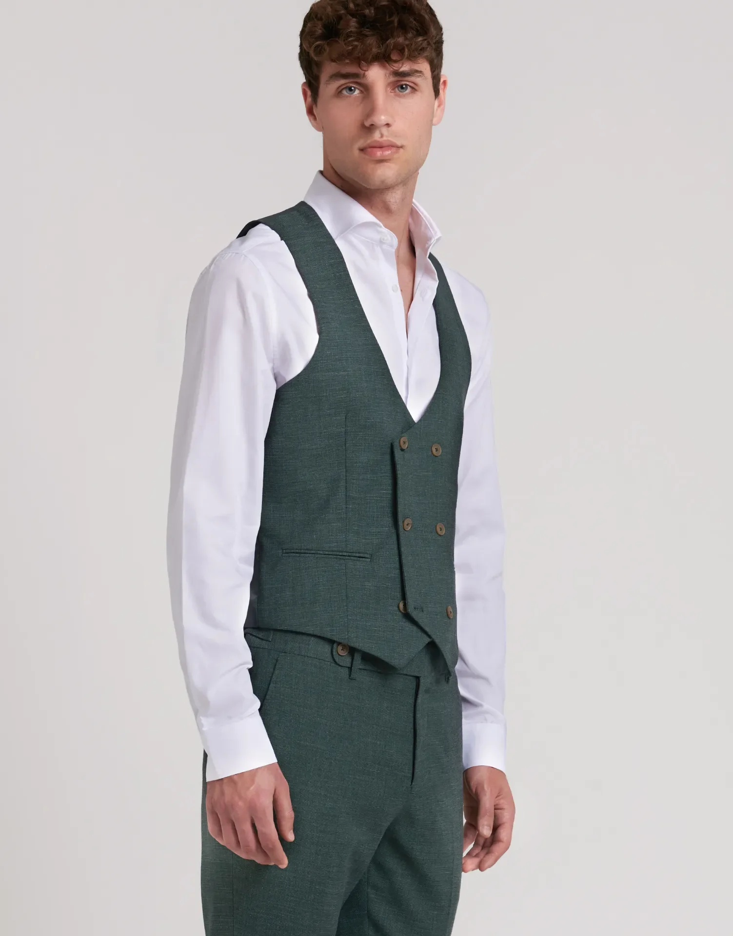CHALECO TRAJE CRUZADO MEZCLILLA - Image 19