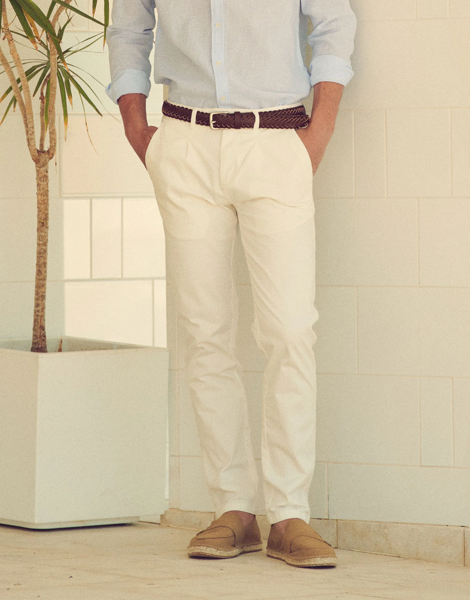 PANTALÓN ALGODÓN CHINO CON PINZA Z02 - Image 9