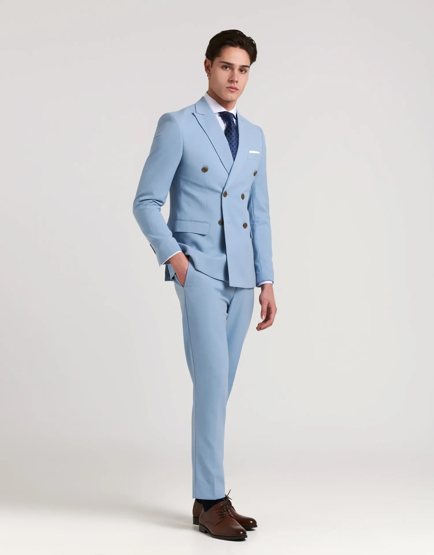 PANTALON TRAJE MEZCLILLA HEBILLAS TAPPERED FIT - Image 11