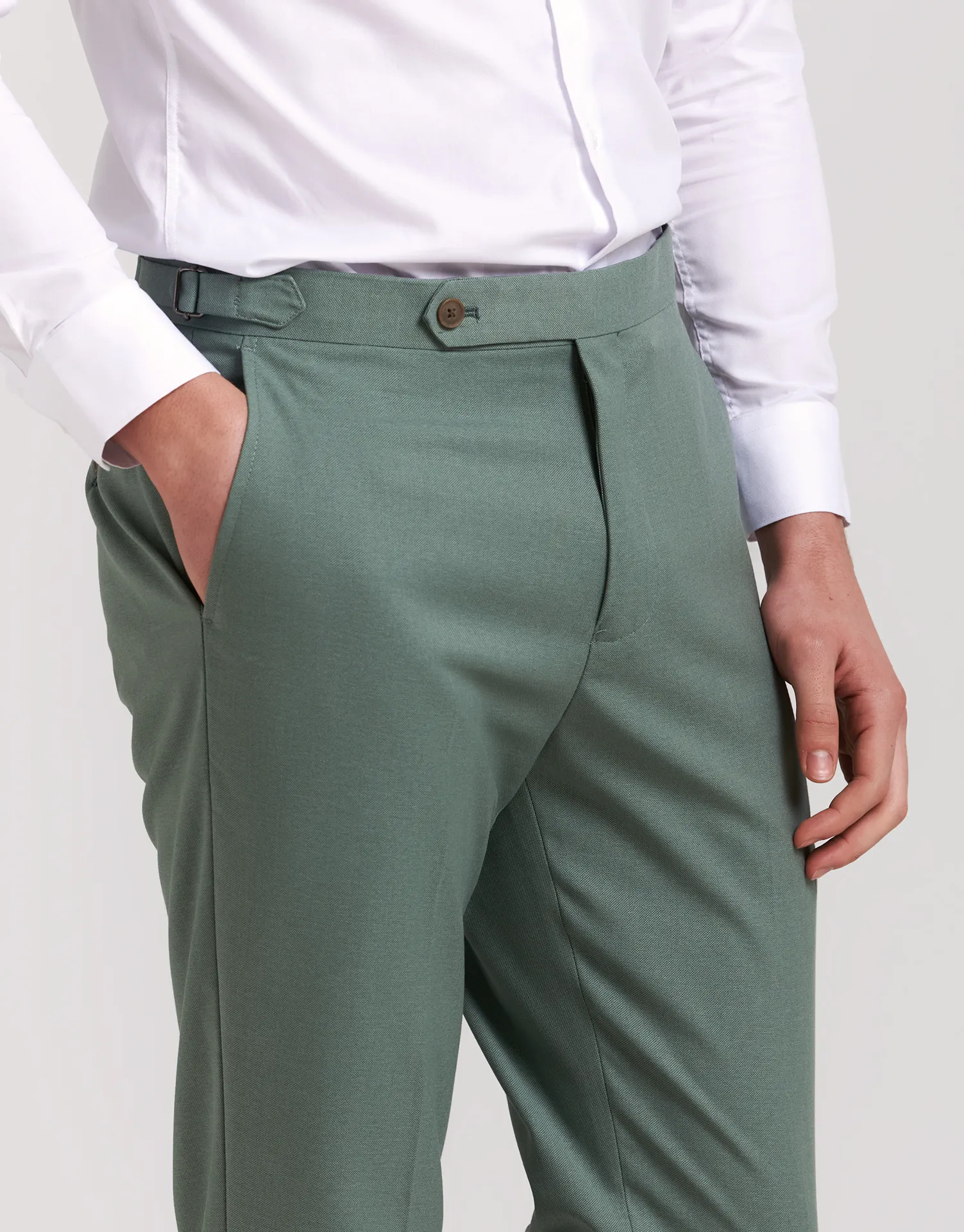 PANTALON TRAJE MEZCLILLA HEBILLAS TAPPERED FIT - Image 25